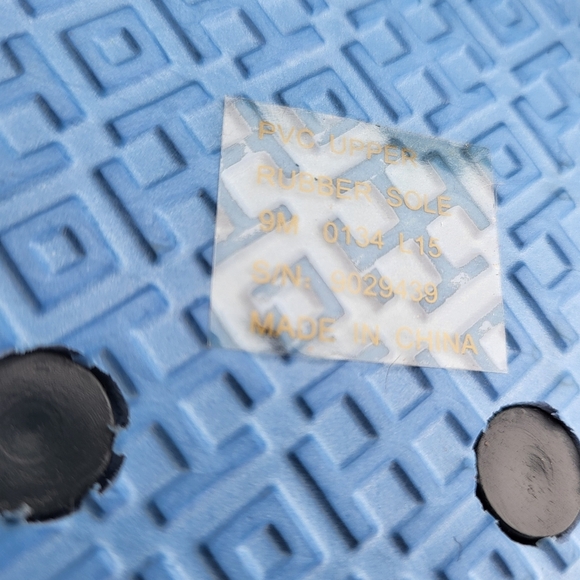 Tory Burch Flip Flops Blue Red Crab Print Gold Tone Logo Size 9 New Without Tags - Picture 10 of 10